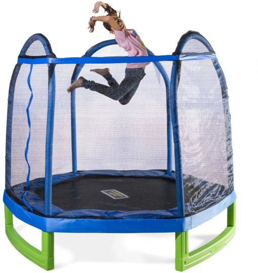 Bounce Pro 7' My First Trampoline Hexagon (Ages 3-10) for Kids - Image 12