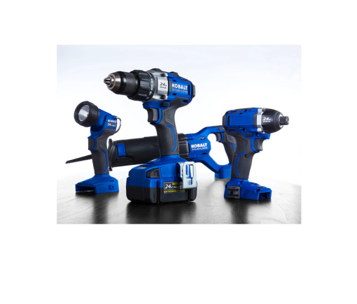Kobalt KLC 4024A03 4Tool 24Volt Max Brushless Power Tool Combo Kit with Soft Case 1Battery Included and Charger Included - Image 2