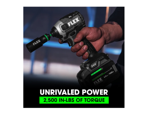 FLEX FX1371A1H STACKED LITHIUM 24Volt 14in Variable Speed Brushless Cordless Impact Driver 1Battery Included - Image 5