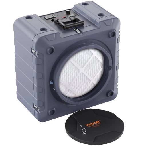 VEVOR Air Scrubber with 3-Stage Filtration, Stackable Negative Air Machine 800 CFM, Air Cleaner with Merv10, Carbon, H13 HEPA, - Image 10