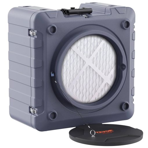 VEVOR Air Scrubber with 3-Stage Filtration, Stackable Negative Air Machine 800 CFM, Air Cleaner with Merv10, Carbon, H13 HEPA,